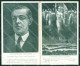 President Woodrow Wilson USA D'Annunzio TEAR Doppia Postcard Cartolina QT5966 - Other & Unclassified