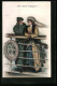 Künstler-AK Clarence F. Underwood: Soldat Mit Seiner Frau Auf Der Reling Schippern Dem Glück Entgegen  - Underwood, Clarence F.