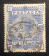 GB86 Victoria 10s Bleu YT 88 Ancre Oblitéré - Usados