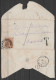 L. Affr. N°30 Càd STABROECK /14 JANV 1884 Pour ANTWERPEN Réexpédiée Dans La Même Enveloppe Affr. N°28 Càd ANVERS (STATIO - 1869-1883 Leopoldo II