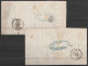 Lot 2 L. Affr. N°14 - 2 Càd Différents MARCHIENNE-AU-PONT 1864 & 1865 Pour NIEL Près BOOM (Anvers) - 1863-1864 Medallions (13/16)