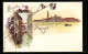 Lithographie Venedig, Panorama Mit Gondel, Schmale Wasserstrasse  - Venezia (Venice)