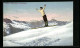 AK Mann Bei Einem Skisprung Am Strelapass  - Wintersport