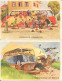 Illustration - Les Joies De L'Autocar: Garrons Nous C'est Dimanche, Le Triomphe De L'Organisation, Lot 2 Cartes Série H3 - 1900-1949