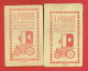 Lot De 2 Tickets 1 Point Mobil Opération Auto Miniature - Station-Service Morant à Chalon-sur-Saône (71) - Advertising