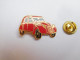 Superbe Pin's En Zamac , Auto Citroën 2 CV , 2CH , Rouge , Signé Ballard - Citroën