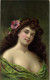Henrion Portrait Jeune Femme Epaules Nues Longue Chevelure RV - Femmes