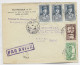 ALGERIE PETAIN 1FRX3+10C+40C LETTRE  COVER AVION ORAN RP AVION 4.7.1942 POUR LYON - 1941-42 Pétain