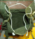 Delcampe - SAC A DOS ROMANIAN ARMY BACKPACK CANVAS WWII , EMPLACEMENT POUR LE CASQUE , TAMPON SUR LES SANGLES  ,FERMETURE PAR CORDA - Equipaggiamento