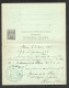 1896 ENTIER POSTAL ET CARTE REPONSE / CACHET MILITAIRE PLACE DE HAM   / 54EME REGIMENT D'INFANTERIE / SOMME F142 - Army Postmarks (before 1900)