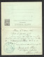 1896 ENTIER POSTAL ET CARTE REPONSE / CACHET MILITAIRE PLACE DE HAM   / 54EME REGIMENT D'INFANTERIE / SOMME F142 - Marques D'armée (avant 1900)