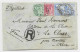 CAPE OF GOOD HOPE 2 1/2C X2 +1D+HALF PENNY LETTRE COVER REG MAL OUVERTE CAPE TOWN 1907 TO FRANCE - Capo Di Buona Speranza (1853-1904)