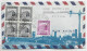 VENEZUELA 15C BLOC DE 4+ 35C LETTRE COVER AVION CARACAS 1956  TO SUISSE - Venezuela