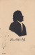 Silhouette Composer Johann Sebastian Bach Old Postcard Signed W.Bithorn - Silueta