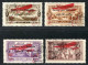 REF 091 > GRAND LIBAN < Yv PA N° 17 à 20 Ø < Oblitéré Dos Visible - Used Ø Cote 48 € - Aéro - Air Mail - Airmail