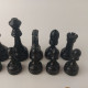Delcampe - Vintage Chess Figures Set Carved Wooden 32 Pieces Black White Figures #5539 - Denk- Und Knobelspiele