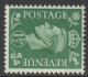 GB Scott 282a - SG505a, 1950 George VI 1.1/2d Sideways Watermark MH* - Ongebruikt