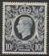 GB Scott 251 - SG478, 1939 Dulac Arms 10/- Dark Blue MH* - Unused Stamps