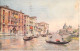26718 " VENEZIA-CANAL GRANDE E CHIESA DELLA SALUTE-ILLUSTRATORE SCONOSCIUTO "  -VERA FOTO-CART. POST. SPED.1925 - Venezia