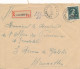 BELGIQUE - TIMBRE SUR ENVELOPPE OBLITEREE AVEC CAD CHARLEROI DU 31 DECEMBRE 1947 POUR BRUXELLES - Lettres & Documents