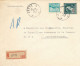 BELGIQUE - 2 TIMBRES SUR ENVELOPPE OBLITEREE AVEC CAD JETTE DU 18 OCTOBRE 1946 POUR JETTE - Covers & Documents