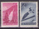 Yugoslavia 1949 Planica Ski Jumps, Mi 570-571 - MNH**VF - Unused Stamps