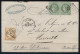 France - Yvert N° Paire Du 53 Et 59 Sur Jolie Facture Obl GC 2659 Convoyeur Alais Pour Marseille - 09/1873 - 1849-1876: Klassik