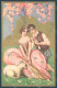 Artist Signed Chiostri Couple Lady Easter Lamb Serie 183 Postcard HR2436 - Otros & Sin Clasificación