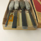 Delcampe - Vintage USSR Chisels For Wood Carving Set Of 4 Soviet Woodworking Tool #5543 - Antike Werkzeuge