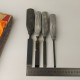 Delcampe - Vintage USSR Chisels For Wood Carving Set Of 4 Soviet Woodworking Tool #5543 - Antike Werkzeuge