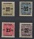 Dänemark 84-88 X ** 1918, Wasserz KRONE 1-10 Ö. Komplett, Postfrisch, KW 1000,-€ - Unused Stamps
