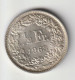 HELVETIA 1963: 1/2 Fr., Silver, KM 23 - 1/2 Franc