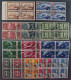 SCHWEIZ 1931/50, 15 Versch. Hochwertige VIERERBLOCKS, Zentrum-Stempel, 473,-SFr - Usados