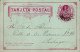 CHILE 1887 POSTCARD SENT TO SANTIAGO - Cile