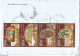 Russia - 2018 - Monumental Art Of The Moscow Metro - Complete Set Used On Registered Cover To India. ( OL 31/03/2019 ) - Treni