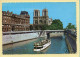 PARIS (04) Notre-Dame De Paris Et Le Bateau Mouche Parisien (animée) CPSM (voir Scan Recto/verso) - Arrondissement: 04