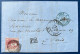 Lettre Epaulette N°12 40c Rouge "2e Choix" Oblitéré GC 96 + Dateur " PILIPPEVILLE / 1860 " 26 Mars Pour PARIS + Entrée - 1849-1865 Medaillons (Varia)