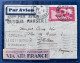 Entier Lettre Poste Aérienne 36c Rouge Obl Dateur De STUNG-TRENG / CAMBODGE Pour MILLAU + Griffes PUB AVION Rare ! - Storia Postale