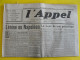 L 'Appel N° 131 Du 2 Septembre 1943. Costantini. Collaboration Radio-paris LVF Milice - War 1939-45