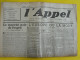 L 'Appel N° 134 Du 23 Septembre 1943. Costantini Dieudonné Riche. Collaboration Radio-paris LVF Milice Antisémite - Guerra 1939-45