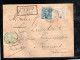 1908 , 10 , 50 , 100 R.  Registered Cover , Clear  " SETUBAL " To France, Very Good Condition #142 - Cartas & Documentos