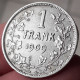 Monnaie 1 Frank 1909 Léopold II Belgique - 1 Franc