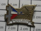 615E Pin's Pins / Beau Et Rare : POLICE /  AMICALE DE LA POLICE MERLEBACH CROIX DE LORRAINE - Polizia