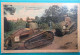 CPA CARTE POSTALE MILITARIA  CAMP DE LA COURTINE  TANKS EN MANOEUVRE - Matériel