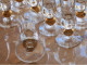 Delcampe - -11 ANCIENS VERRES à PIEDS FONDS TROMPEURS BORDS & BOULE PIEDS Dorés LIQUEUR      E - Verre & Cristal