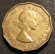 GRANDE BRETAGNE - 3 PENCE 1953 - Elizabeth II - 1re Effigie - Avec "BRITT:OMN:" - KM 886 - F. 3 Pence