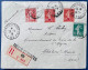 Lettre Recommandée Semeuse Croix Rouge N°137, 146 X2 & 147 Oblitérés Dateur " TRESOR Et POSTES *69* " Pour Chalons TTB - Bolli Militari A Partire Dal 1900 (fuori Dal Periodo Di Guerra)