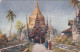 MYANMAR - Burma - Shwegeena Pagoda - Karachi 1925 Cancel - Myanmar (Birma)