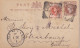 CP Entier Half Penny Brun "Victoria" Obl. Carrée London Le 29 JA 94 Pour Strasbourg + Complément 1/2 Rouge N° 91 - Stamped Stationery, Airletters & Aerogrammes