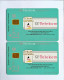 2 Pcs Germany Telekom Telefonkarte Chip Phone Card  Mint Consecutive Number - Lots - Collections